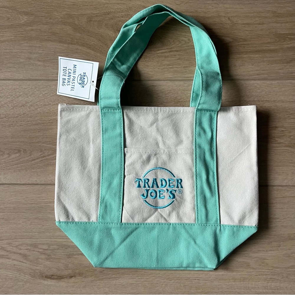 Trader Joe’s Mini Pastel Mint Tote Bag